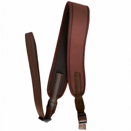 Gun sling HUNTERA brown with suede leather details 5,5x79-110 cm HDI101BR
