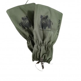 Gaiters with Boar Motif (Green, Size L)