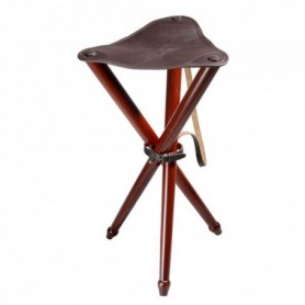 Dreibeiniger Stuhl mit ledernem Frank (65 cm)