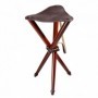 Three-legged chair with leather Frank (65 cm)