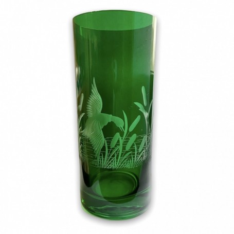 Soft drinks set of green glass (6 pcs)
