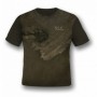 T-Shirt WILD ZONE with roaring deer decoration, brown (M-269-1913)