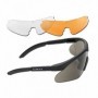Schießbrille SWISSEYE Stingray, Rahmengummi schwarz, Objektiv smoke, inkl. RX