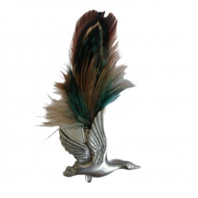 Pin with Feather and Duck Motif