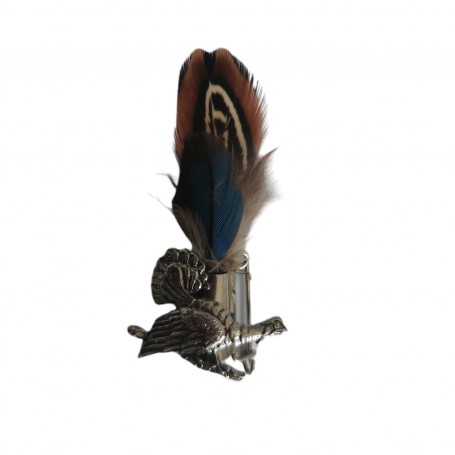 Pin with Feather and Pheasant Motif