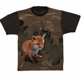 Child T-shirt with fox print, green, WILD ZONE  M-407-1925