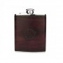 Flask TOURBON with natural leather case