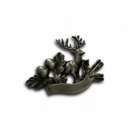 Pin with Deer and Acorn Motives