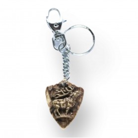 Keychain with deer decoration