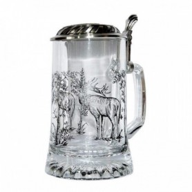 Beer mug ARTINA with lid and deer motif 0,5l (93312)