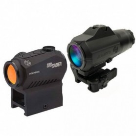 Red dot sight SIG SAUER Romeo5 2 MOA, M1913 and Juliet3 3X Magnifier (black)