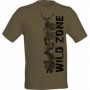 T-Shirt WILD ZONE with Wild Animal Print (light green)