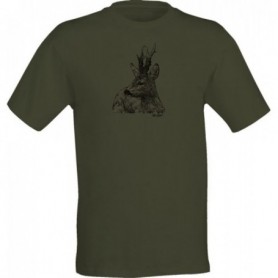 T-Shirt WILD ZONE mit Rehaufdruck (M-025-1739)