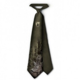 Krawatte WILD ZONE mit Rehaufdruck (grün)