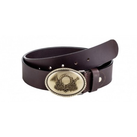 Natural leather belt with decoration (85-100cm)