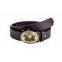 Natural leather belt with decoration (85-100cm)