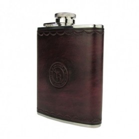 Flask Tourbon With Genuine Leather