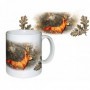 Ceramic mug WILD ZONE with roe deer print