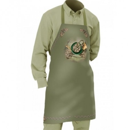 Apron WILD ZONE with hunting horn motif (green)
