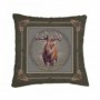 Cushion WILD ZONE with roaring deer motif (42x42)