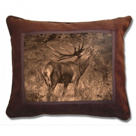 Cushion WILD ZONE with deer print (43x37 cm)