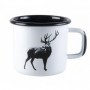 Metal mug with deer print