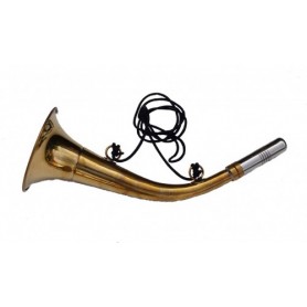 Hunting horn 25 cm length BRASS with lanyard (CA01688)