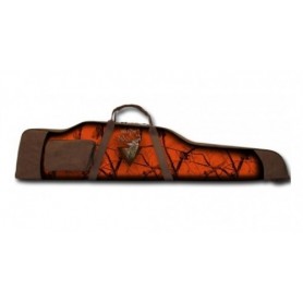 Gun case with deer decoration and side pocket (128x7x30)
