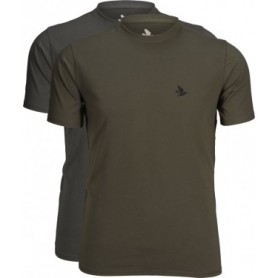 T-Shirt 2-pack SEELAND Outdoor (raven/pine green)
